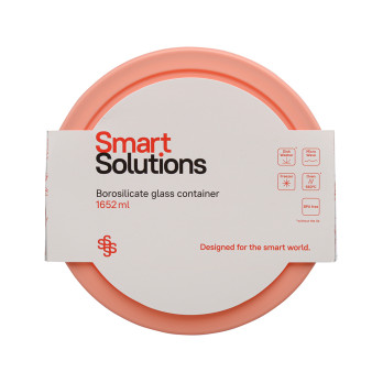 Контейнер Smart Solutions, круглый, 1,65 л, розовый