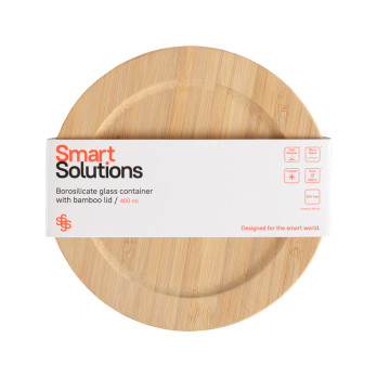 Контейнер Smart Solutions с крышкой из бамбука, 400 мл