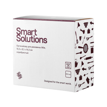 Органайзер для раковины Smart Solutions Atle, 15,5х8,1х14,3 см, серебристый