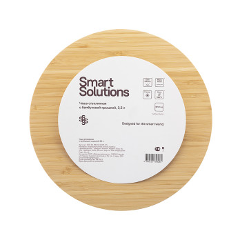 Чаша с бамбуковой крышкой Smart Solutions, 3,5 л