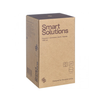 Кружка с ситечком Smart Solutions Jaunt, 540 мл, черная