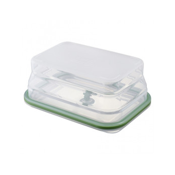 Контейнер прямоугольный складной Smart Solutions Silikobox, 1,2 л, зеленый