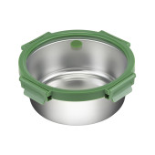 Ланч-бокс круглый стальной Smart Solutions, 1,5 л, зеленый