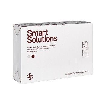 Полка трехъярусная раздвижная Smart Solutions Brage, 37х24,5х9 см, светло-серая/темно-сливовая