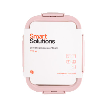 Контейнер в чехле Smart Solutions, 370 мл, розовый