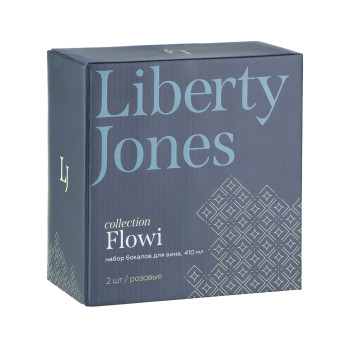 Набор бокалов для вина Liberty Jones Flowi, 410 мл, розовые, 2 шт.